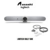 Logitech Rally Bar - White (960-001324) + Logitech TAP with Cat5e Kit 939-001950