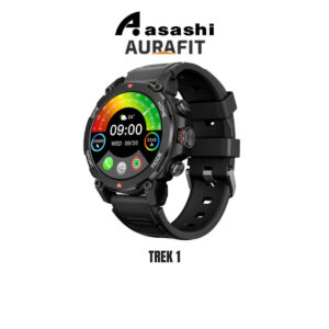 AURAFIT TREK 1 GPS Sport Watch [1.43" AMOLED, 640KB+128Mb, 450mAh, ChatGPT, GPS, Waterproof] - Black (1Y)
