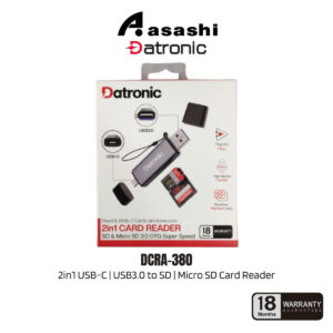45b8e71bf67c97f3a696c65b8624e929.jpeg Datronic DCRA-380 2in1 USB-C&USB3.0 to SD / Micro SD Card Reader - 18Months Warranty