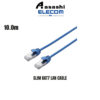 Elecom Slim CAT7 LAN Cable, 10.0m - Blue