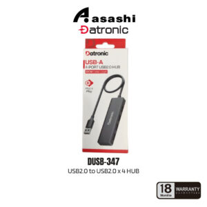 608835083f742bdd87e6241292e59b53.jpeg Datronic DUSB-347 USB2.0 to USB2.0 x 4 HUB - 18 Months Warranty