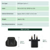 Elecom 20W C1 GAN ll Charger Adapter - Black MPA-ACAS05BFBK