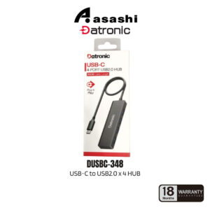 9dfb2e03975b22a2e4816d2db6f06c65.jpeg Datronic DUSBC-348 USB-C to USB2.0 x 4 HUB - 18 Months Warranty