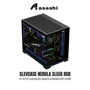 Slevcase NEBULA SLEEK RGB M-ATX Casing (3x Spectra ARGB with HUB)