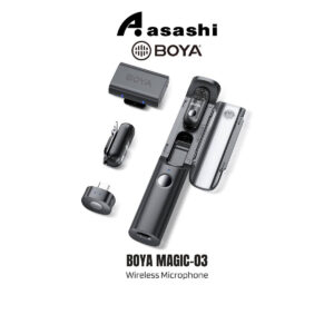 BOYA MAGIC-03 2.4GHz AI-Powered Transformable Wireless Microphone with (2 TX+ Type-C, RX+Camera, RX+ Charging Case)