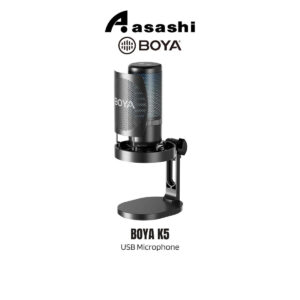 BOYA K5 Wired & Wireless Desktop RGB Gaming Microphone PC Mic Desktop Microphone for PC Gaming Live streaming