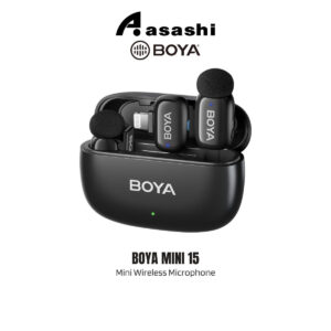BOYA MINI15 Mini Wireless Microphone (Lightning) with Charging Case 2TX+1RX+1CC / MINI 15