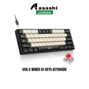 983826023275479725d92fbbaf522d9e.jpeg UGREEN USB-C Wired 61-Keys Mini Mechanical Keyboard Red Switch ( UG-K371-45794)