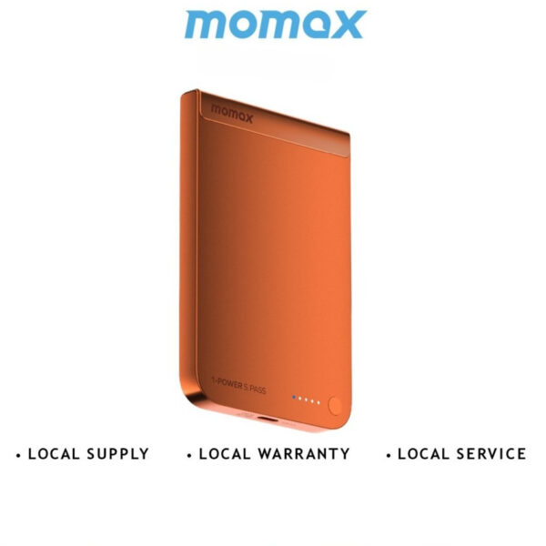 (3C Certified) Momax 1-Power S.PASS 5000mAh Qi2 Magnetic Wireless Battery Pack