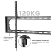 Brateck LP73-69F Affordable Heavy-Duty TV Wall Mount 60” - 120”, Max 30kg, Max VESA: 900 x 600mm