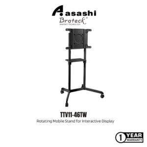 0ad21bf4e3e7e467e0100e40755510cf.jpeg Brateck TTV11-46TW Rotating Mobile Stand for Interactive Display For 37"-70" Displays, including Samsung Flip, Surface Hub 2S.