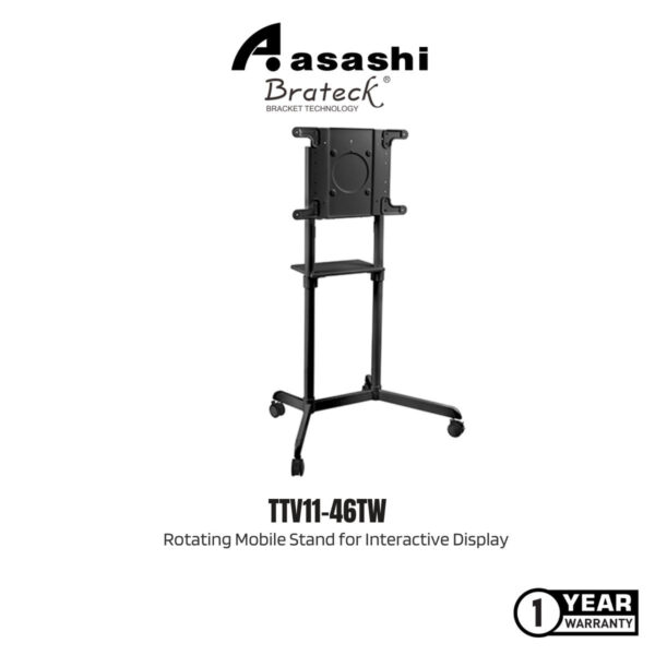 Brateck TTV11-46TW Rotating Mobile Stand for Interactive Display For 37"-70" Displays, including Samsung Flip, Surface Hub 2S.