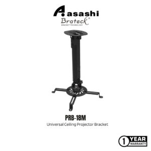 Brateck PRB-18M Universal Ceiling Projector Bracket, Tilt + - 15°, Swivel 360°