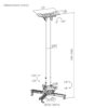 Brateck PRB-20-01L Projector Ceiling Mount