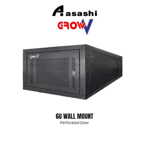 13bcc38c6f3092adb96f2fa3860bf924.jpeg Gv GrowV 6u Standard 19" X 500mm Depth Wall Mount Rack (Perforated Door)