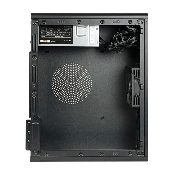 Slevcase Spotless S SLIM M-ATX Casing w/ ST380 power supply - Black