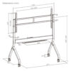 Brateck TTF19H-612FW Slim-Lift Manual Height Adjustable Heavy-Duty TV Cart