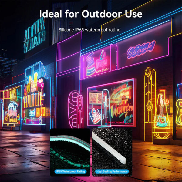 Vention Silicone Neon LED Strip Lights with IR Remote and USB 5V Power Supply