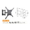 Brateck LDA21-223 13” - 42”, Tilt - 12°, Swivel + -90°, Level Adjustment + - 3° Tilting and Swivel Wall TV Bracket