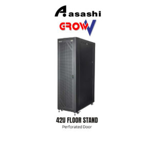 27fef619c571b61bd7aba6aea356d7f3.jpeg Gv GrowV 42u Standard 19" X 1000mm Depth Standing Rack (Perforated Door)