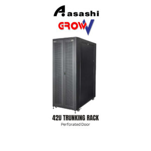 2f21ea1a0261348f9d8789937437fd15.jpeg Gv GrowV 42u Standard 19" X800mm X 1000mm Depth Standing Rack (Perforated Door)