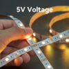 Vention RGB FPC LED Strip Lights with IR remote and USB 5V Power Supply White Reel