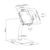 Brateck PAD33-03 Universal Anti-Theft Tablet Countertop Kiosk