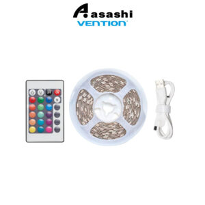 Vention RGB FPC LED Strip Lights with IR remote and USB 5V Power Supply White Reel