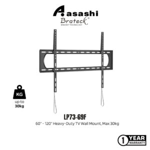 5196a855f1fe2f4b3e4a62320f434ed9.jpeg Brateck LP73-69F Affordable Heavy-Duty TV Wall Mount 60” - 120”, Max 30kg, Max VESA: 900 x 600mm