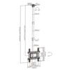 Brateck PLB-CE-1044-01 32"- 70", Profile 707 ~ 1577mm, Tilt +5° ~ -25°, Swivel +30° ~ -30°,Max. 50kg