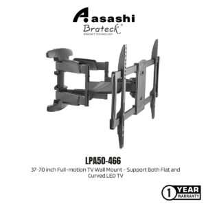 5387cefc8117c6f9dfdd848626df93ab.jpeg Brateck LPA50-466 37" - 70" Full-motion TV Wall Mount - Support Both Flat and Curved LED TV