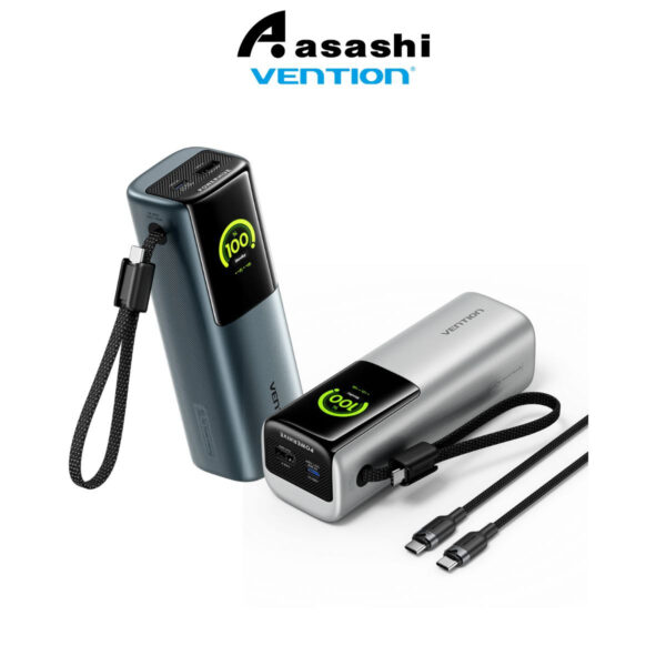 62093c55809b35c404cd64768ac04f28.jpeg (3C Certified) Vention 20000mAh 165W PD PPS Power Bank with Built-in USB-C Digital Display - 2Y Warranty