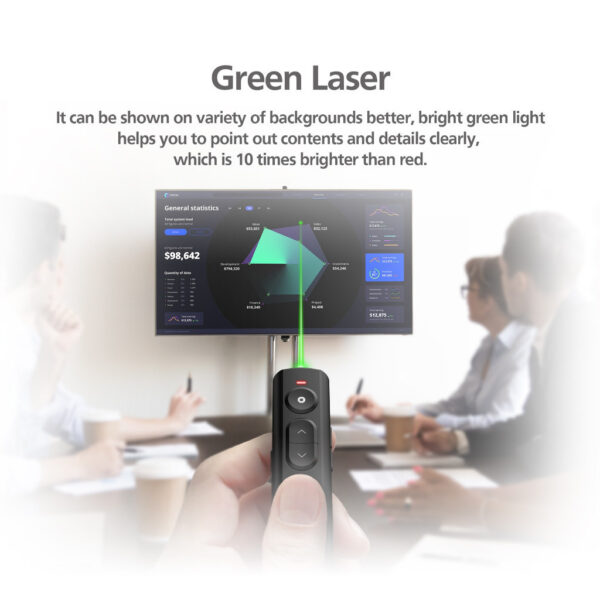 Micropack Green Laser Wireless Presentation Clicker WPM-09G