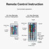 Vention Silicone Neon LED Strip Lights with IR Remote and USB 5V Power Supply