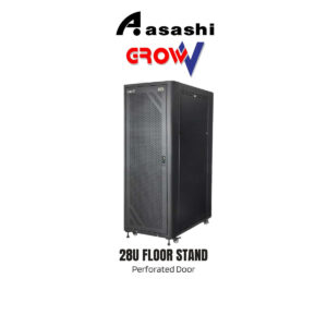 8526beb96d484e62d088565cc1fe75f0.jpeg Gv GrowV 28u Standard 19" X 800mm Depth Standing Rack (Perforated Door)