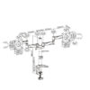 Brateck LDT11-C024 Tilt / Swivel LCD Desk Mount (Support TWO Monitors) Max VESA 100x100