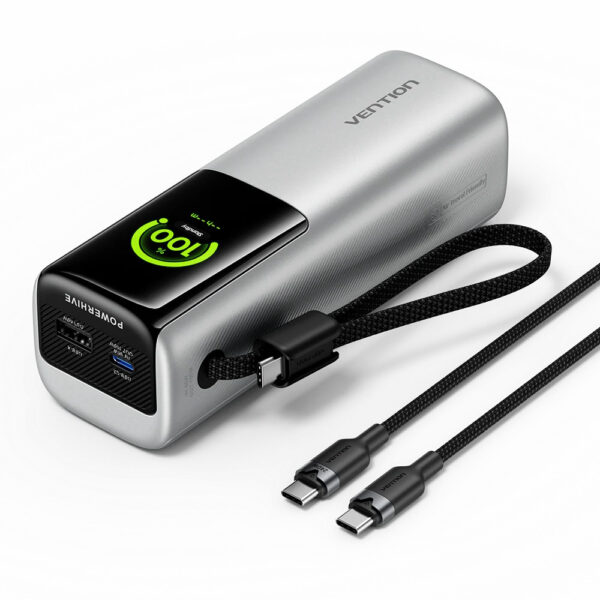 9ddf44e658c0242f577a7502422ffa70.jpeg (3C Certified) Vention 20000mAh 165W PD PPS Power Bank with Built-in USB-C Digital Display - 2Y Warranty
