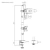 Brateck LDT12-C02V 13"- 32", Tilt / Swivel LCD Vertical Desk Mount (Support TWO Monitors)