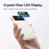 (3C Certified) Vention 10000mAh (Black) Power Bank (USB-C + USB-A) with Built-in Cable 22.5W LED Display Type - 2Y Warranty