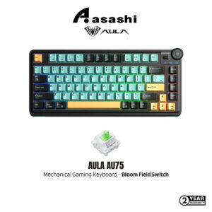 a9e29377a110d0a365c6cfba5dc80315.jpeg AULA AU75 87-Key RGB Tri-Mode Gasket Mechanical Gaming Keyboard - Bloom Field Switch