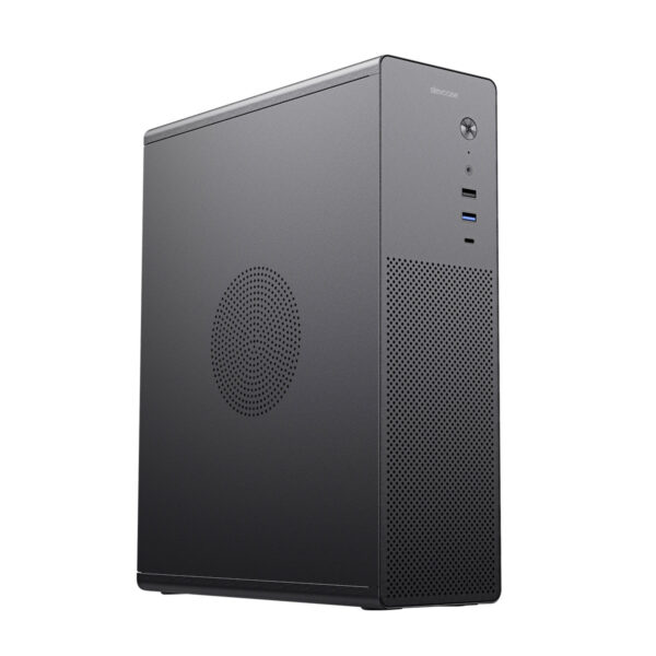 Slevcase Spotless S SLIM M-ATX Casing w/ ST380 power supply - Black