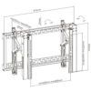 Brateck LVW06-48T Pop-out extension provides quick access for installation and maintenance 45"-80" LED, LCD flat panel TVs