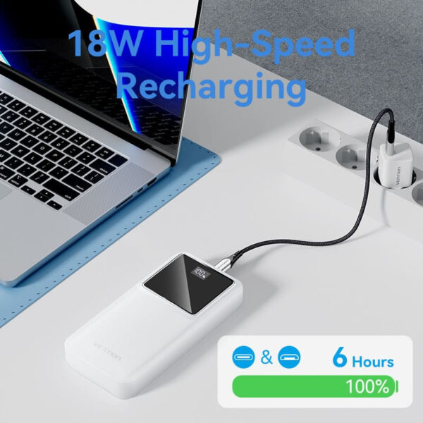 Vention 22.5W Power Bank LED Digital Display