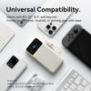 (3C Certified) Vention 10000mAh (Black) Power Bank (USB-C + USB-A) with Built-in Cable 22.5W LED Display Type - 2Y Warranty