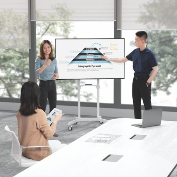 Brateck TTV11-46TW Rotating Mobile Stand for Interactive Display For 37"-70" Displays, including Samsung Flip, Surface Hub 2S.