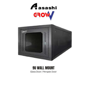 cf2c285fbe228dcc2a403619149f8044.jpeg Gv GrowV 9u Standard 19" X 500mm Depth Wall Mount Rack (Glass Door / Perspex Door)