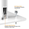 Brateck PAD33-03 Universal Anti-Theft Tablet Countertop Kiosk