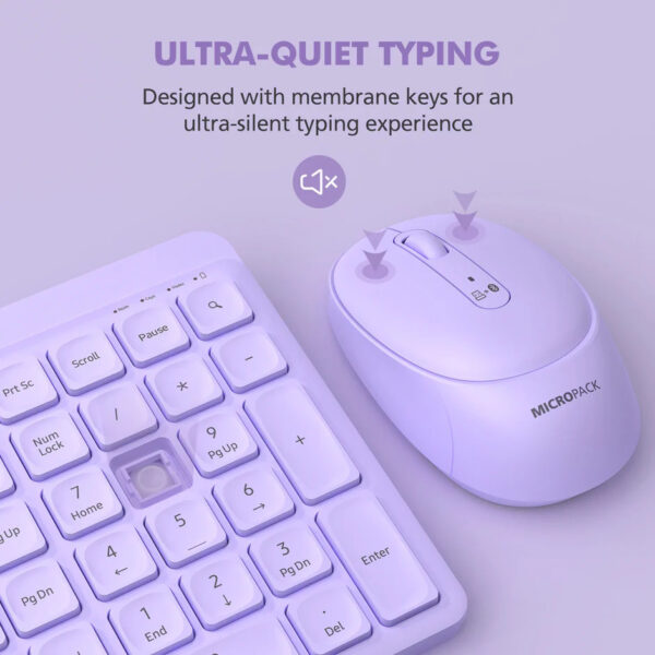 Micropack 268W 2.4G + Bluetooth Wireless Keyboard and Mouse Combo KM-268W