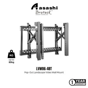 ea29f494dcc67ba1b6d2b6f46392be95.jpeg Brateck LVW06-48T Pop-out extension provides quick access for installation and maintenance 45"-80" LED, LCD flat panel TVs