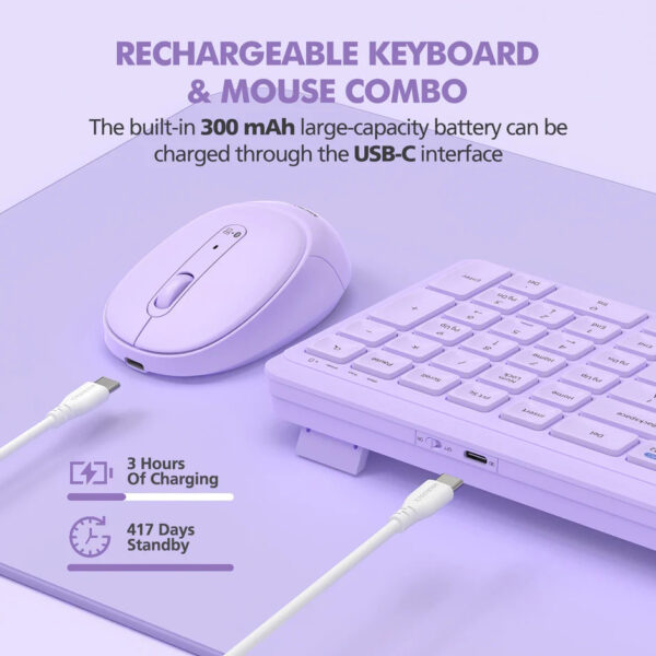 Micropack 268W 2.4G + Bluetooth Wireless Keyboard and Mouse Combo KM-268W